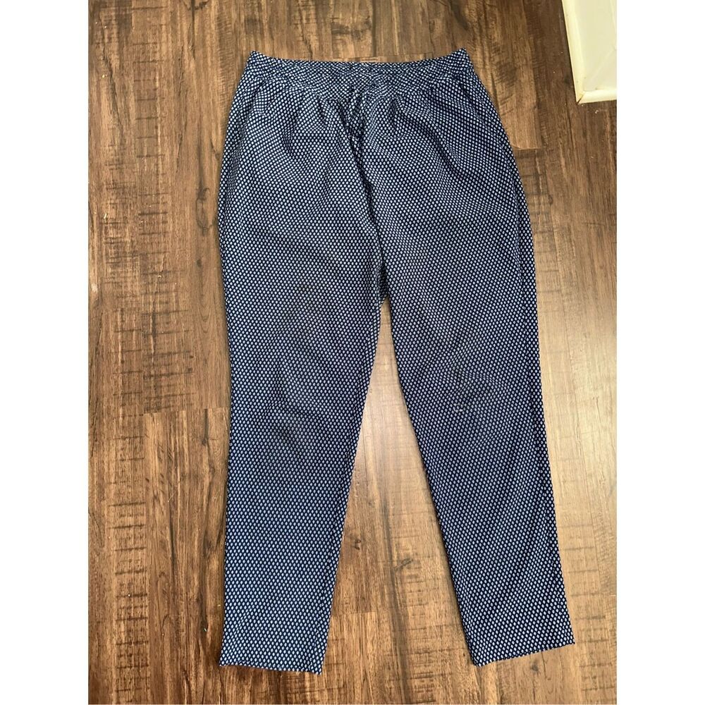 H&M Blue Elastic Drawstring Waist Harem Pants with Pockets, Sz Large